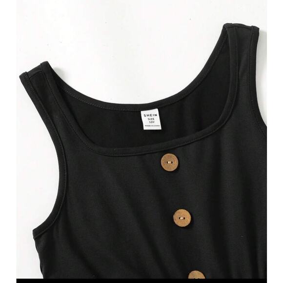 Shein Tween Girls Black Romper - Picture 3 of 5